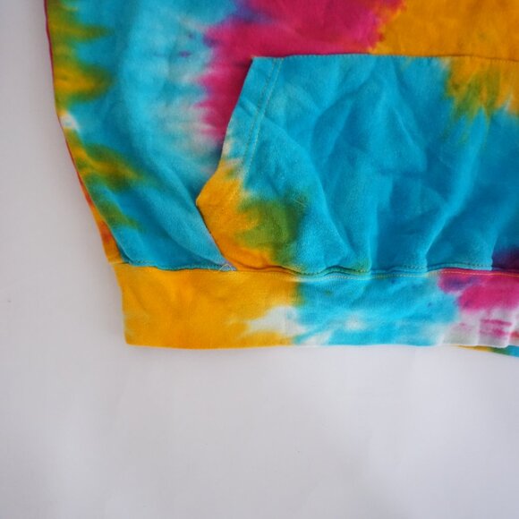 Vintage MV Sport Tie-Dye Hoodie Rainbow LCLC  Lutheran Y2K Streetwear Festival M - Picture 6 of 10